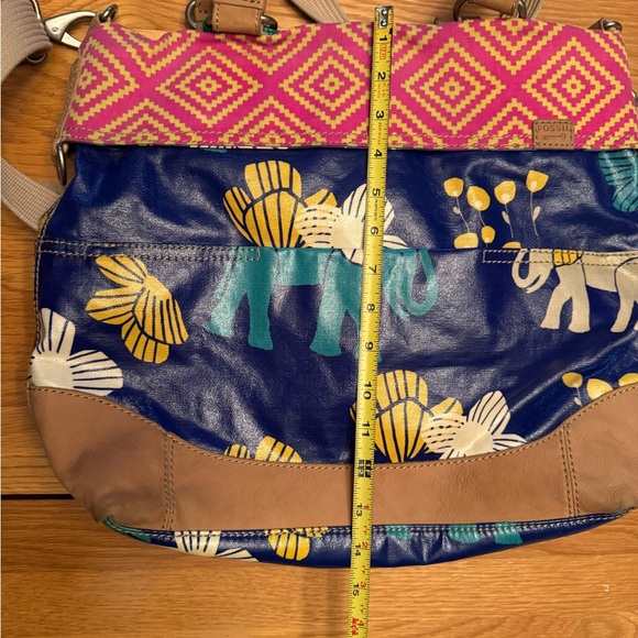 Fossil Multicolor Tote Bag with Elephant Design - Picture 3 of 15